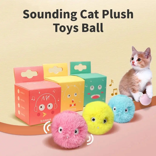 Cat Toys Smart Interactive Ball Catnip Cat Training Toy Pet Playing Ball for Cats Kitten Kitty Pet Squeaky Toy Supplies Products Carnelian Haven